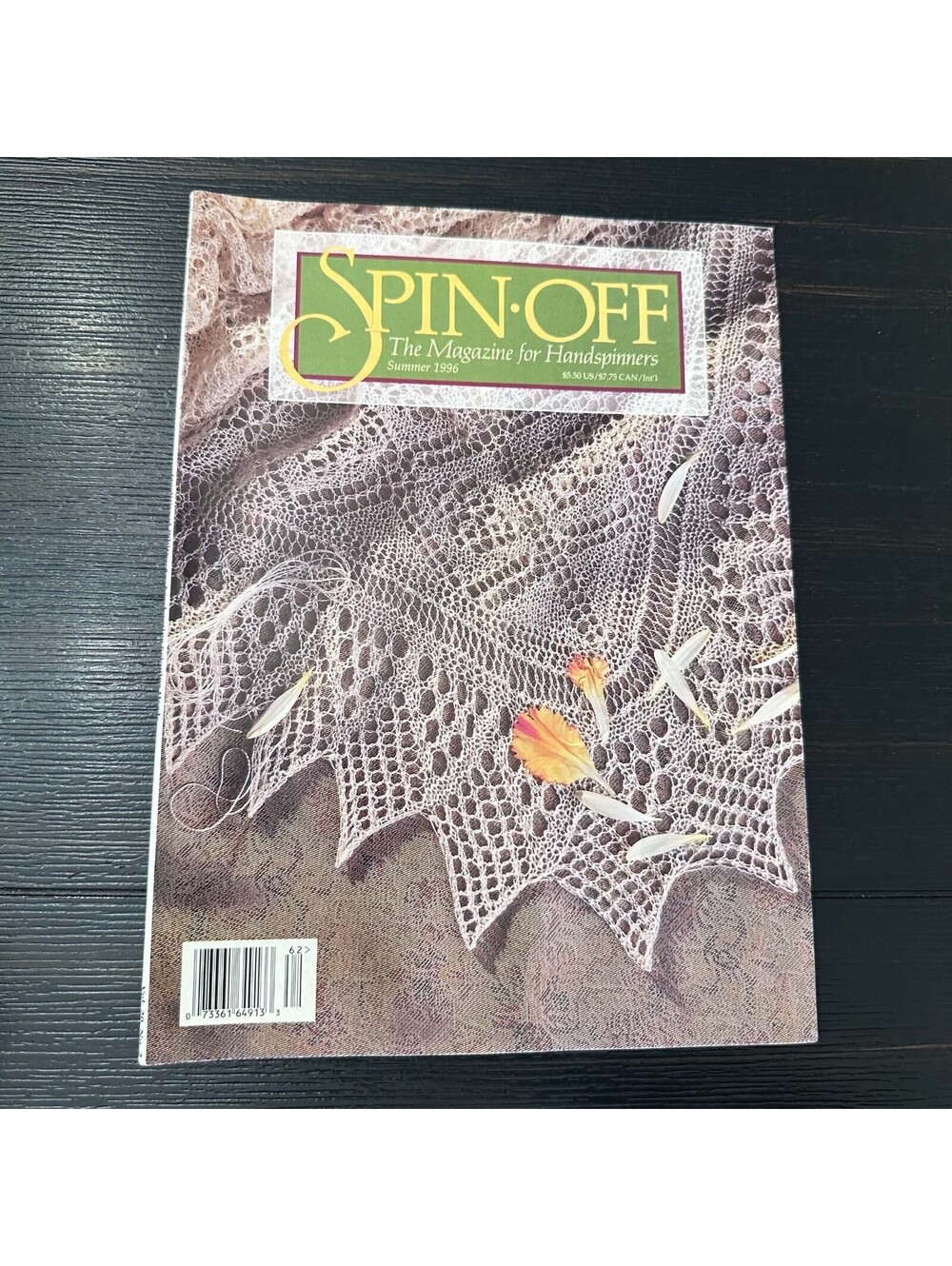 Vtg Spin Off Magazine Summer 1996 Handspinning Spinning Fiber Yarn Patterns EUC